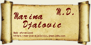 Marina Đalović vizit kartica
